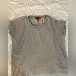 Layered gray Saks Fifth Avenue shirt sleeved blouse, size medium